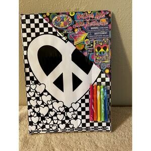 Lisa Frank Velvet Art Peace Heart "goof proof" Craft Not Vintage Sealed